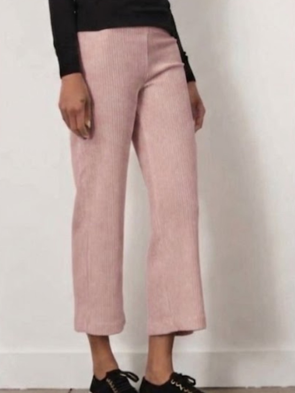 NEW AVENUE MONTAIGNE pull on corduroy crop pants tan size 4
